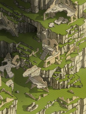 Hilltop Ruins [46x61]