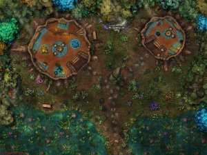 Fairy House Day/Night [40x30] [Battle Map] [No AI] [OC] [Art]