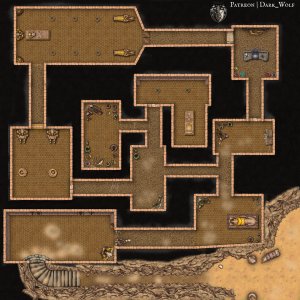 Massive Map Update: Desert Dungeons for Archaeologists_2k_40x40, Castles, and Roads! [Gridless] [OC]