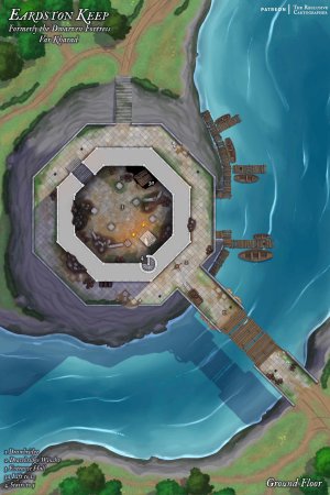 Eardston Keep - 40x60 - Dungeon Map - RC  - 5 Levels