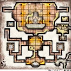 Map 511 and 512 - Throne of the Mountain King - Top-View and Isometric Dungeon
