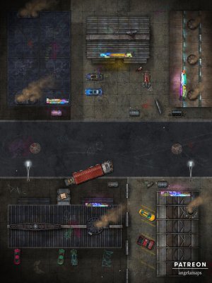 Factory Streets [battlemap] from Angela Maps - 3 versions! [animated] [art]