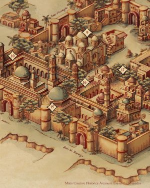 Close up from Map of Cairo for Metis Creative’s Historica Arcanum: Era of the Crusades ✨