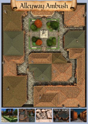 You know these alleys like the back of your hand. Trouble is, so do your enemies... ALLEYWAY AMBUSH (34x42) - free day & night maps + hundreds more freebies.