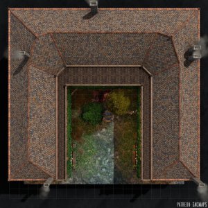 COURTYARD HOUSES (22x22) - 6 multilevel houses + courtyard - Free day & night maps, plus hundreds more free maps!