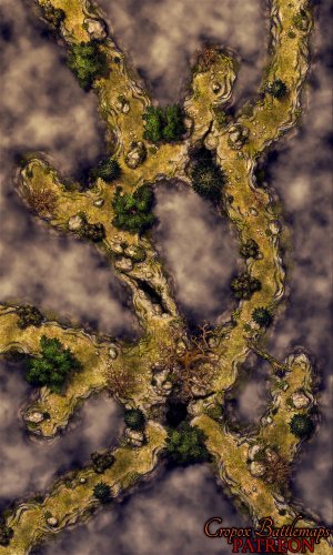 The Cloudfall Trails 30x50 battle map