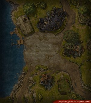 [OC] Lakeside Village Ruin 39x44 by Forgotten Adventures
