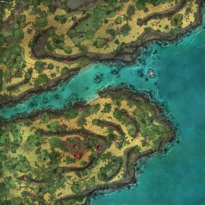 Jungle Island Coastline - [85x85]