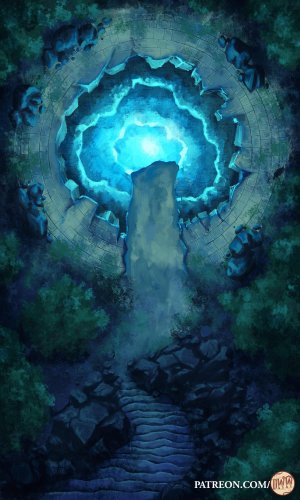 Mysterious Portal Battle Map [30x50]