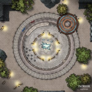 Rebellion Plaza [battlemap] from Angela Maps - 3 versions! [art]