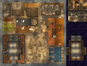 [OC] The Narrows - 92x70 City District Battlemap (Roll20 Ready)
