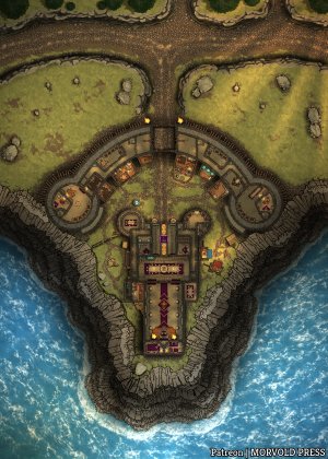 Dwarven Coastal Fortress & Ramparts | Thornhold [100 x 140]