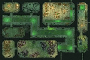 Sewer and Prison! 36 x 24 -  bonus illustration of sewer characters - everything illustrated by me