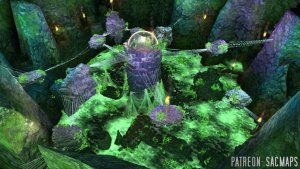 Oh, goodie. Webs. That's never a bad sign. (LAIR OF THE PHASE SPIDERS, 35x30 - free day & night maps, plus 1000+ more free!)