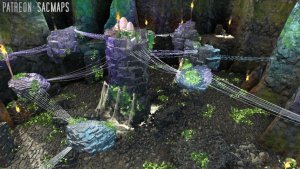 Oh, goodie. Webs. That's never a bad sign. (LAIR OF THE PHASE SPIDERS, 35x30 - free day & night maps, plus 1000+ more free!)