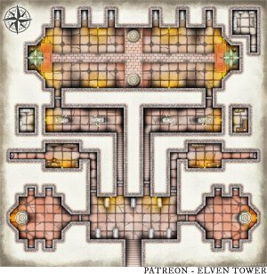 Zones of Convergence - Dungeon Map --- The heroes must come here to restore the balance between planes of existence.
