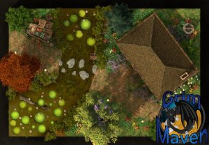 "River Garden" (26x18) the more idyllic the location, the more the surprise when the fight begins!