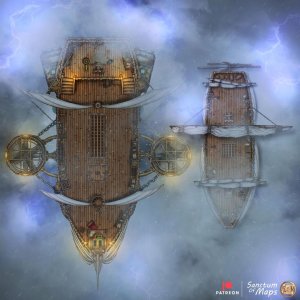 Airships in the Storm - 25x25