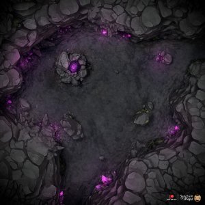 Crystal Dragon Cave - Dark - 24x24