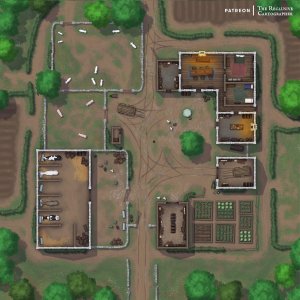 Farmhouse - 40x40 - Battlemap - RC
