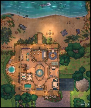 The weather is warming up and your adventurers want a vacation. Why not take a beach episode at the Summer Beach House? [31x37]
