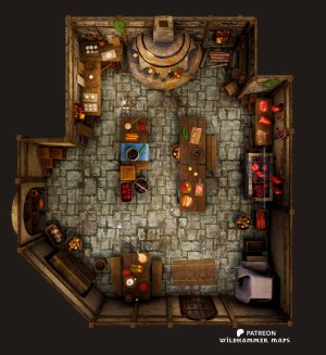 Kitchen & Bakery: Nandor's Kitchen [11x12] [Animated Battlemap] [Kitchen Battlemap]