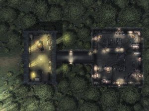 Scifi Forest Home with Secret Lab (2 variants)