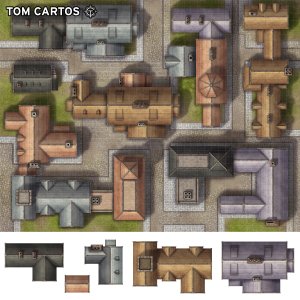 Building Rooftops Tile Set [44x44]