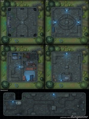 Tower of Lost Currents — 24×32 Arcane Tower Battlemap