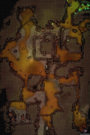 Abandoned Mine Battle Map 26x39