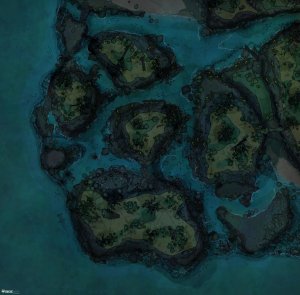 Broken Coastline - [55x54]