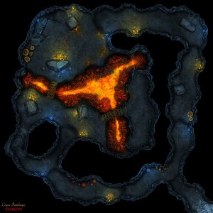Bandit Hideout Cave [25x25] battle map - 3 variations