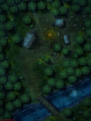 Forest Camp 8 Variants [30x40] [Battle Map] [No AI] [OC] [Art]