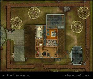 a day at the suburbs – suburbian house no.3/5 [26x22] [abandoned version]