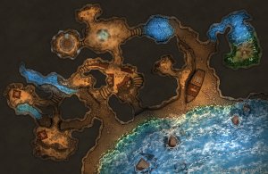 Thunder Cliff Caverns & Scene [80 x 52]