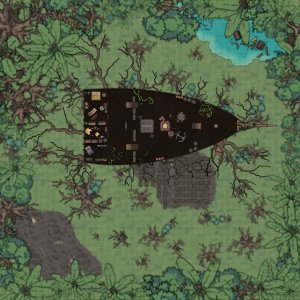 Ship on a tree, Voodoo Hag lair (50x50)