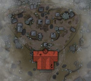 Church and Cemetery of Barovia Village [Curse of Strahd] — Free Battlemap [46x41]