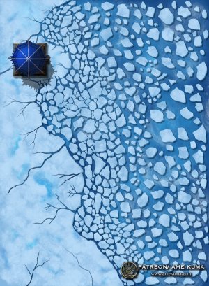 Ice Floe Lighthouse [44 x 60] [OC] [Hand Drawn]