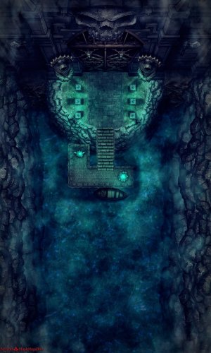 Gate to the Underworld - River Styx by MapleMapsDnD | [Battle Map] [No AI] [OC] [Art]