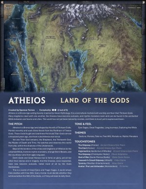 Map of Atheios, +Worldbuilding - A map and setting inspired by the Bronze Age, and Greek Mythology (Free) (No AI)