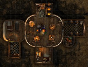 [OC] The Witch's Brew — a hidden woodland cabin conceals an alchemist's underground bar