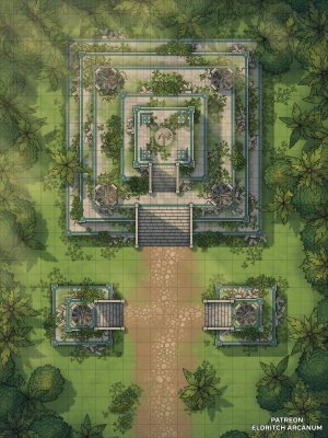 Jungle Ziggurat | [OC] [24 x 32] | Eldritch Arcanum
