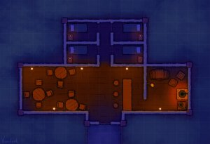 (Night) The Frostbitten Chimera Inn [19x13] [65px/cell]