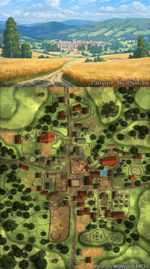 Town of Triboar [200 x 240] - Morvold Press x RedSun Art