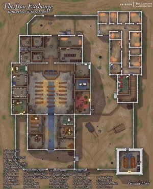 The Iron Exchange - Auction House and Slave Market - 39x48 - RC