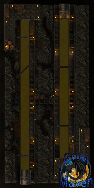 "Sewer Run"(18x38) two level Sewer system map! What happens in the dark, the dank and the dirty?