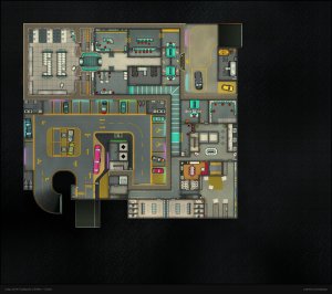 a day at the Cyberpunk-y Streets - Part 2: The Casino [70x62] [modern variant. Basement, Ground floor & Upper floor + Floorplan Handouts]
