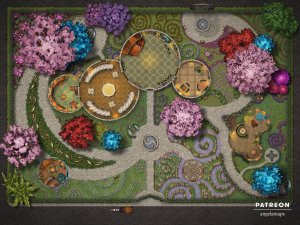Elven Embassy [battlemap] from Angela Maps - 2 versions! Huge 80 x 60 maps! [art]