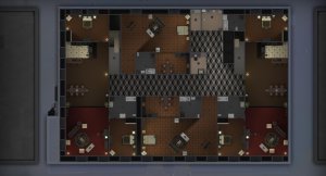 Hotel map I made in Sims 4 lol