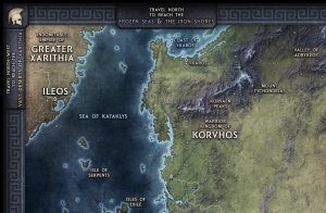 Map of Atheios, +Worldbuilding - A map and setting inspired by the Bronze Age, and Greek Mythology (Free) (No AI)